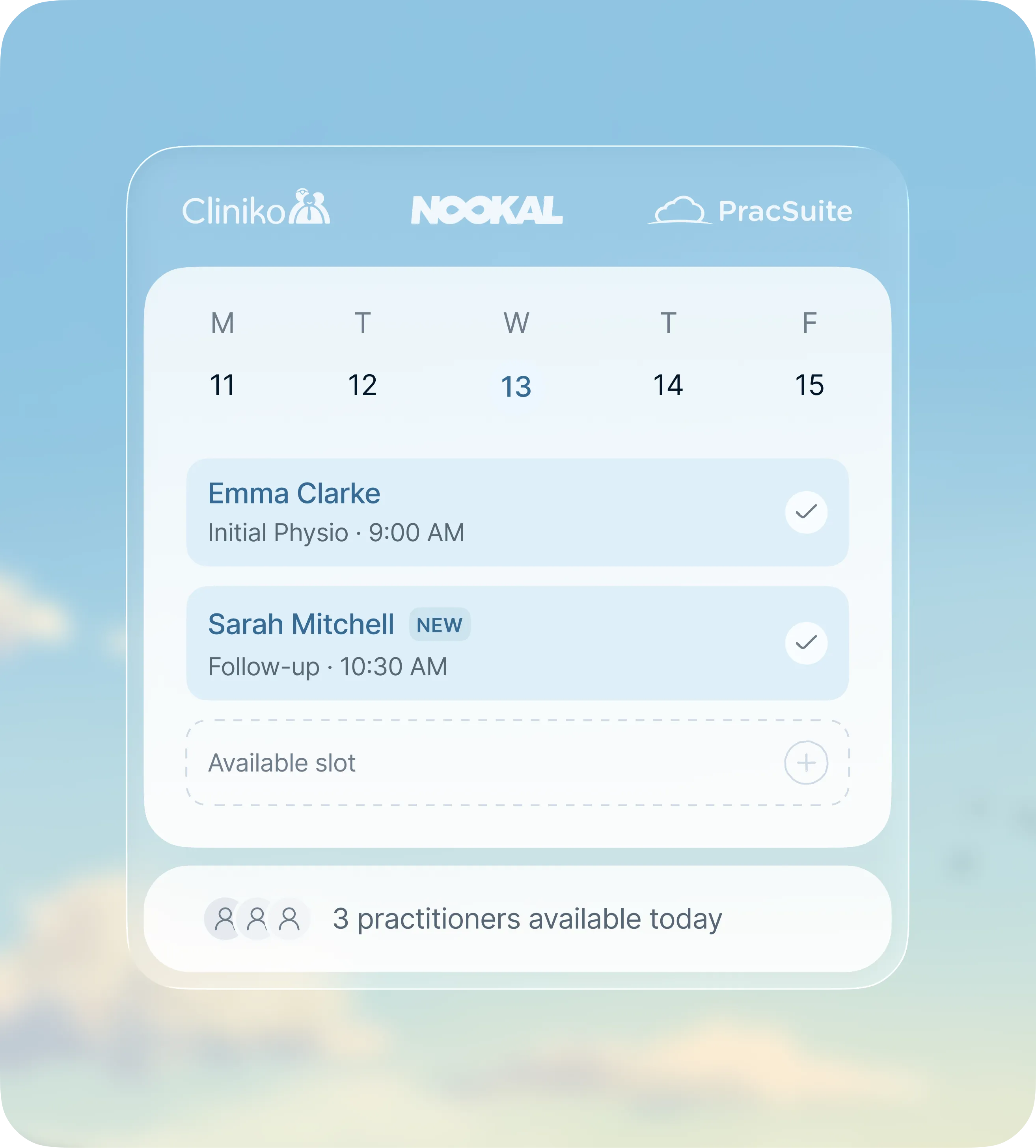 Lyngo booking appointments across Cliniko, Nookal and PracSuite