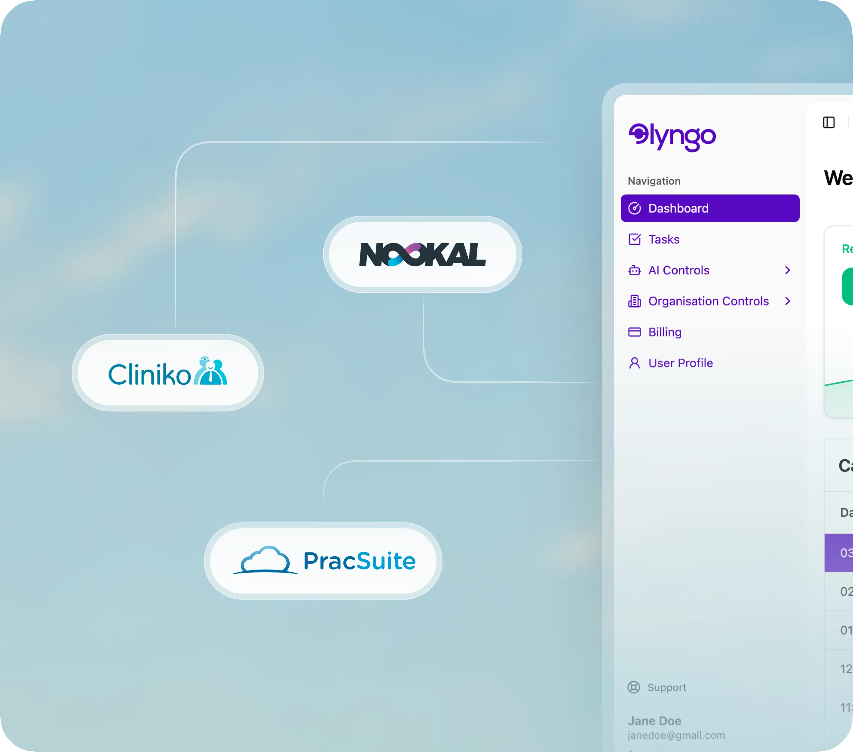 Lyngo connected to Cliniko, Nookal and PracSuite