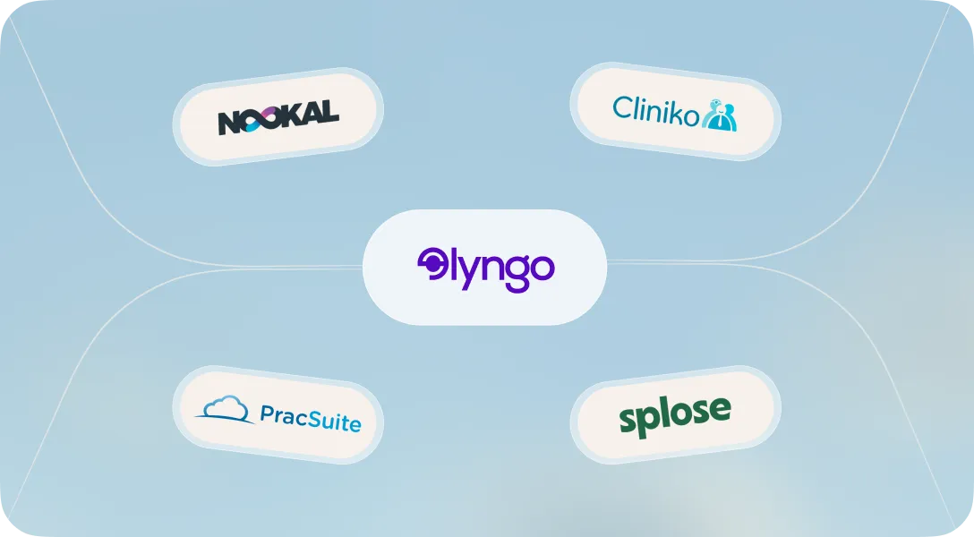 Lyngo AI receptionist integrations with Cliniko, Nookal, PracSuite and Splose