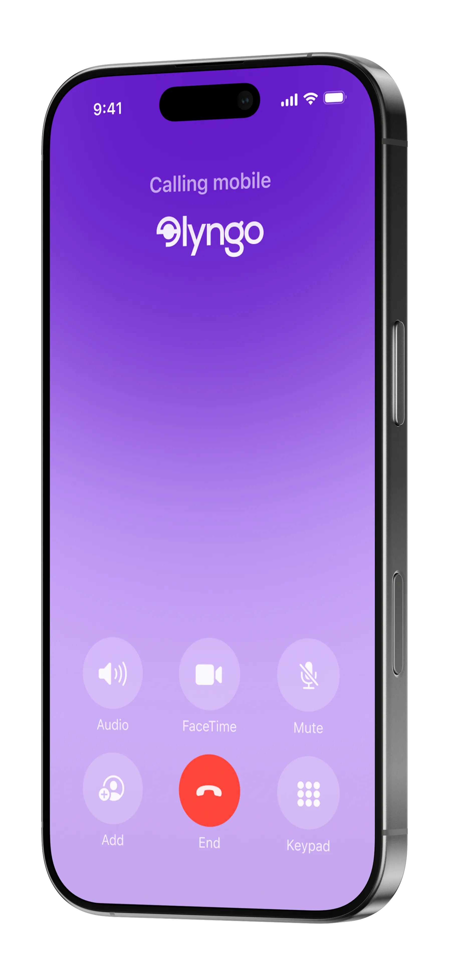 Lyngo AI answering a patient call on iPhone