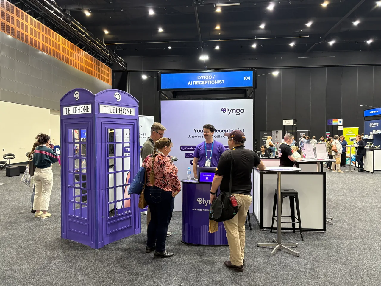 Lyngo phone booth at the Australian Podiatry Conference 2025